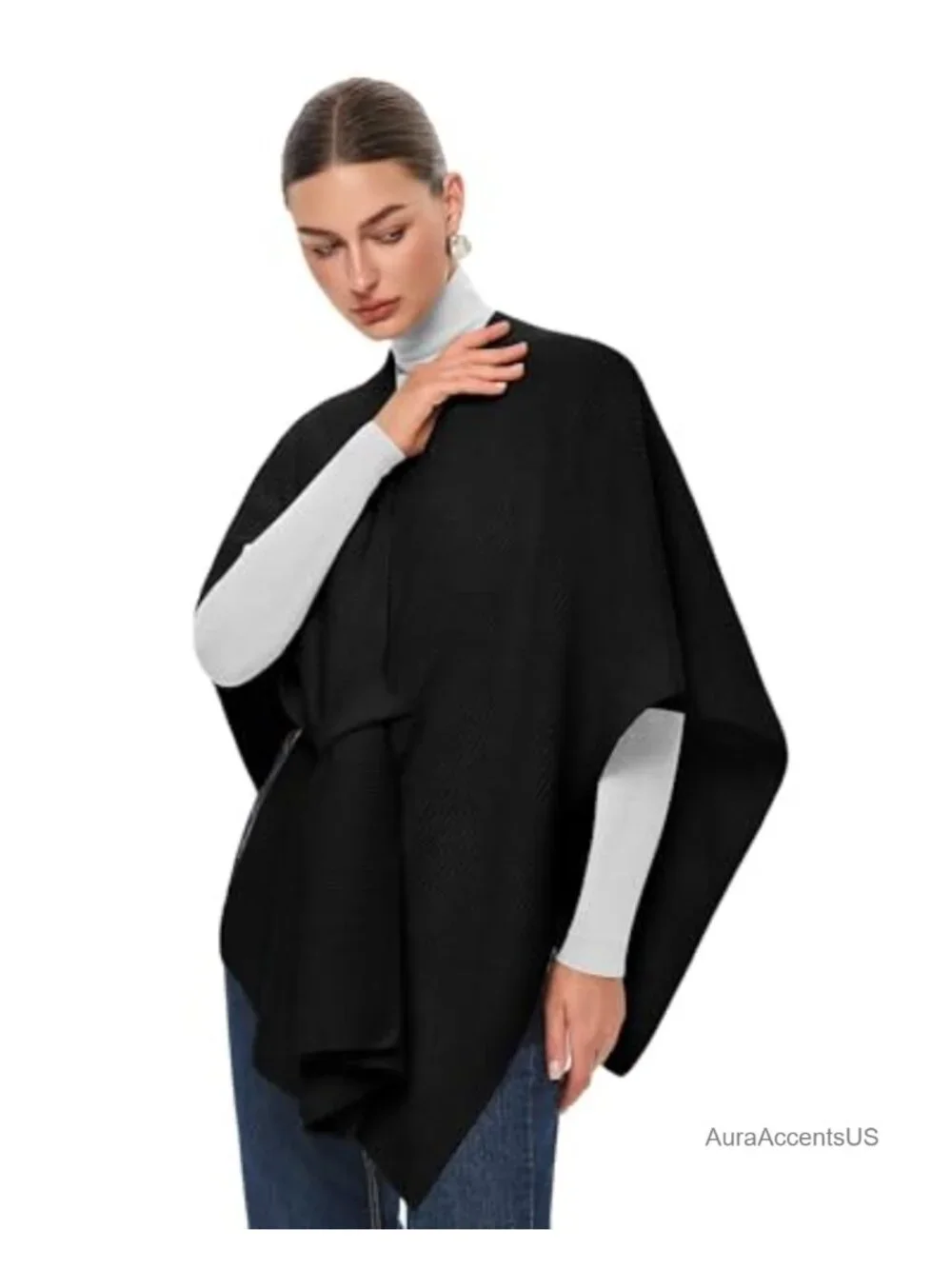 Chunky Shawl Wrap Poncho Cape Winter Fall